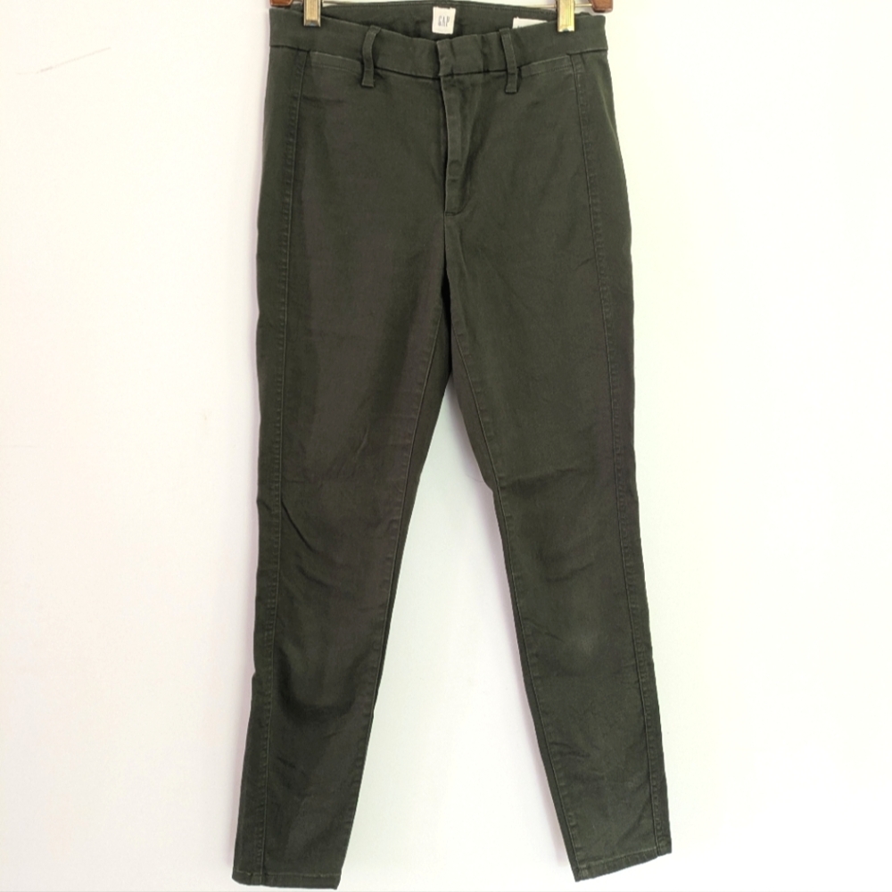 Gap Skinny Chino Pants Olive Green Size 4